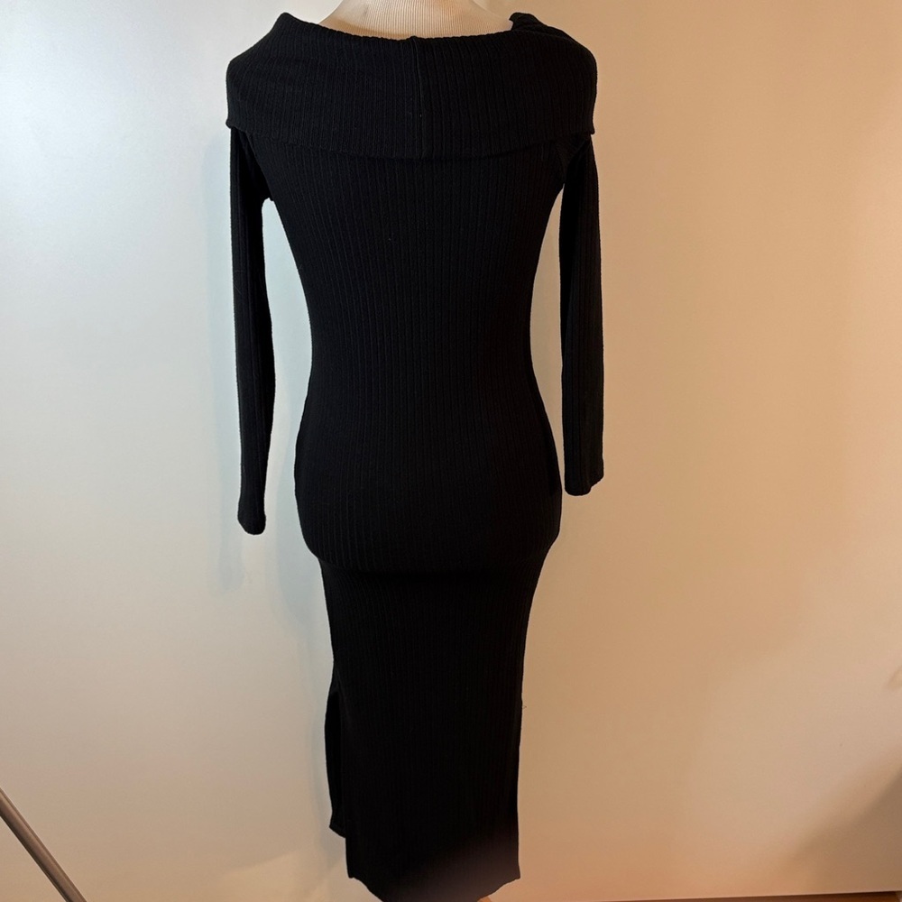 Noli Black Cowl Neck Long Sleeve Knit Dress | S - Picture 5 of 7